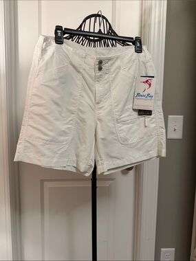 Bimini Bay Women's White Utility Bermuda Shorts